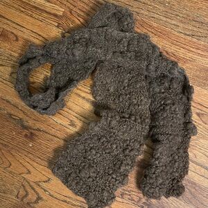 Chunky Knit Brown Scarf